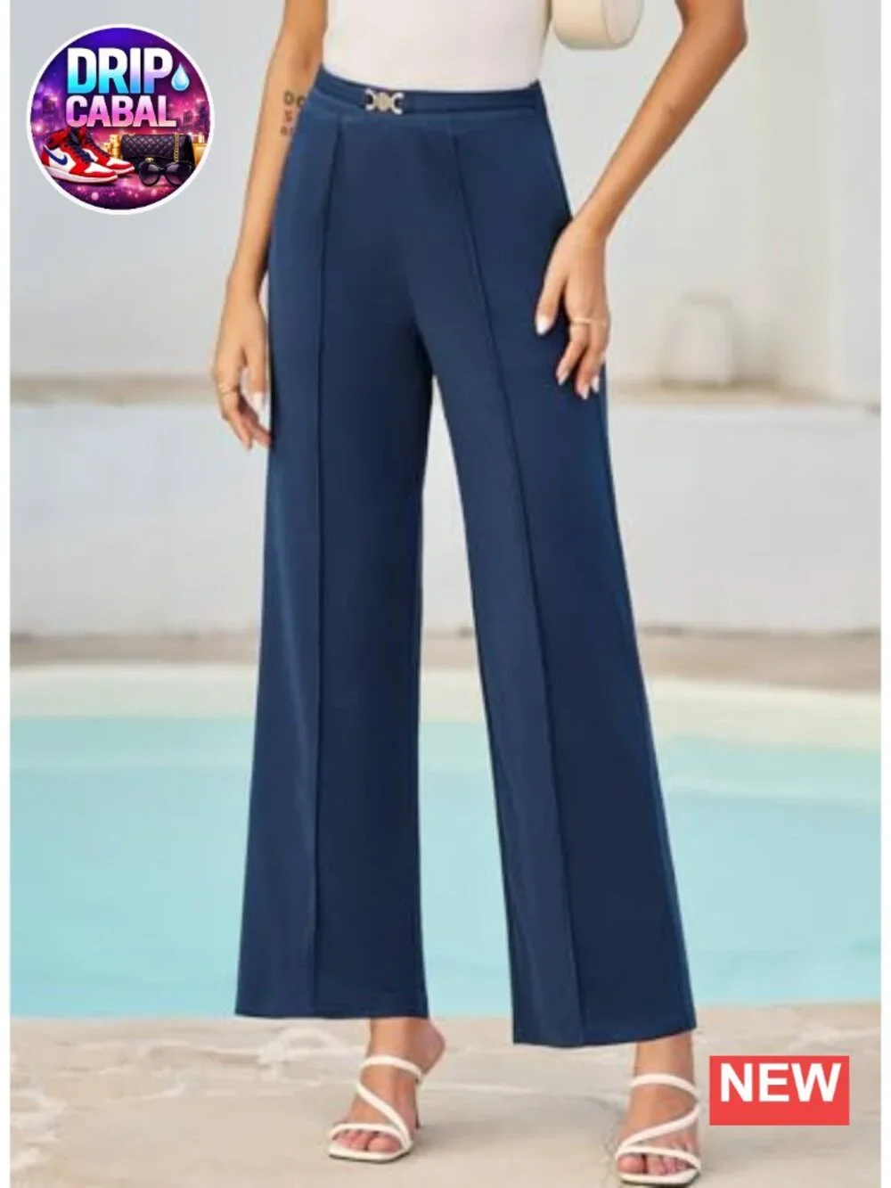 Wide Leg Pants Women High Waisted Pleated Dress Pants Work Slacks Business